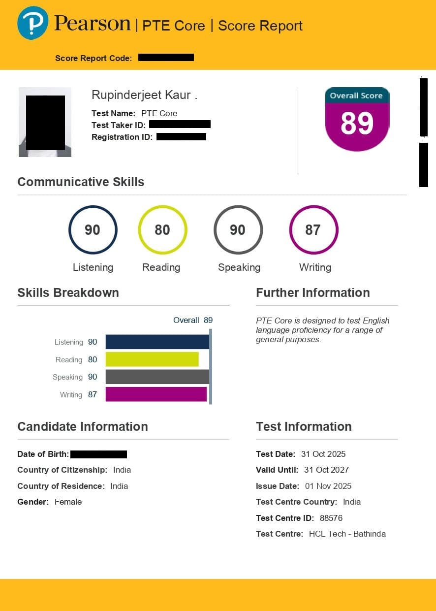 Student score card 1